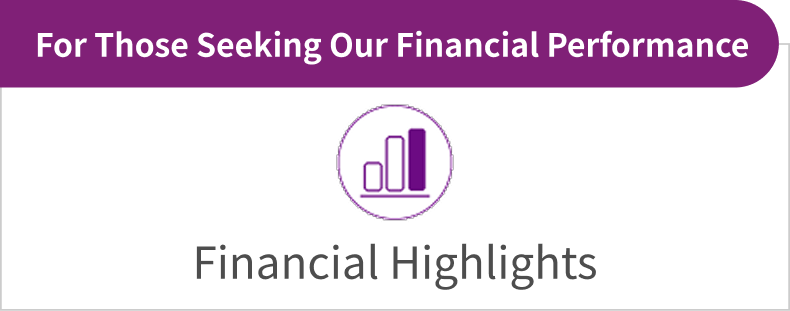 Financial Highlights, For Those Seeking Our Financial Performance